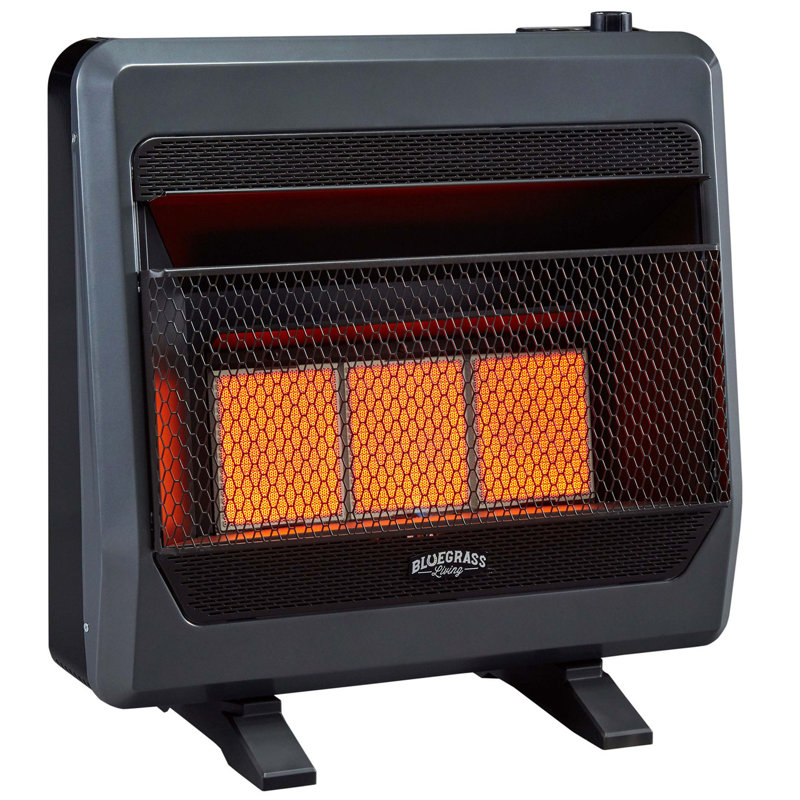 Bluegrass Living Natural Gas Radiant Heater with Blower and Base Feet